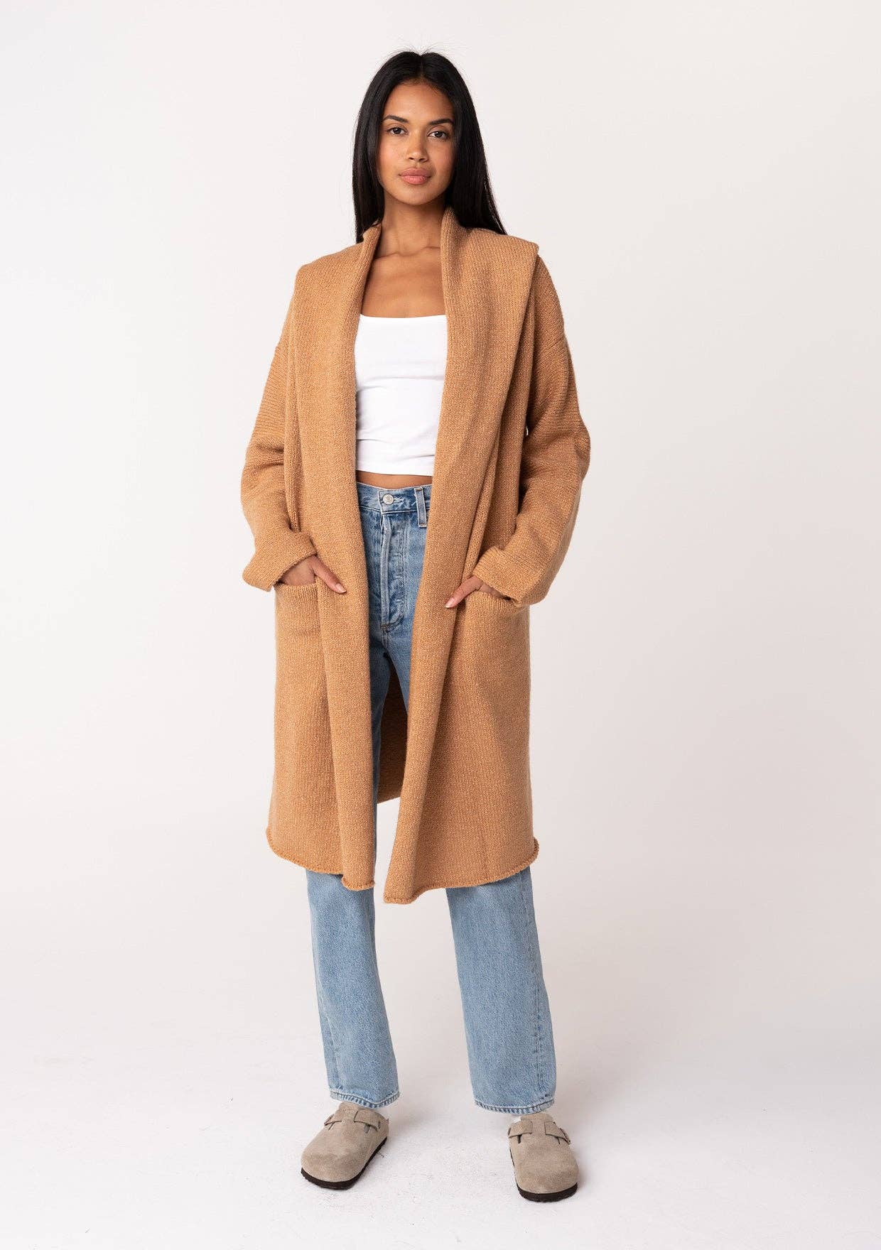 Lovestitch Lennox Sweater Coat - Camel