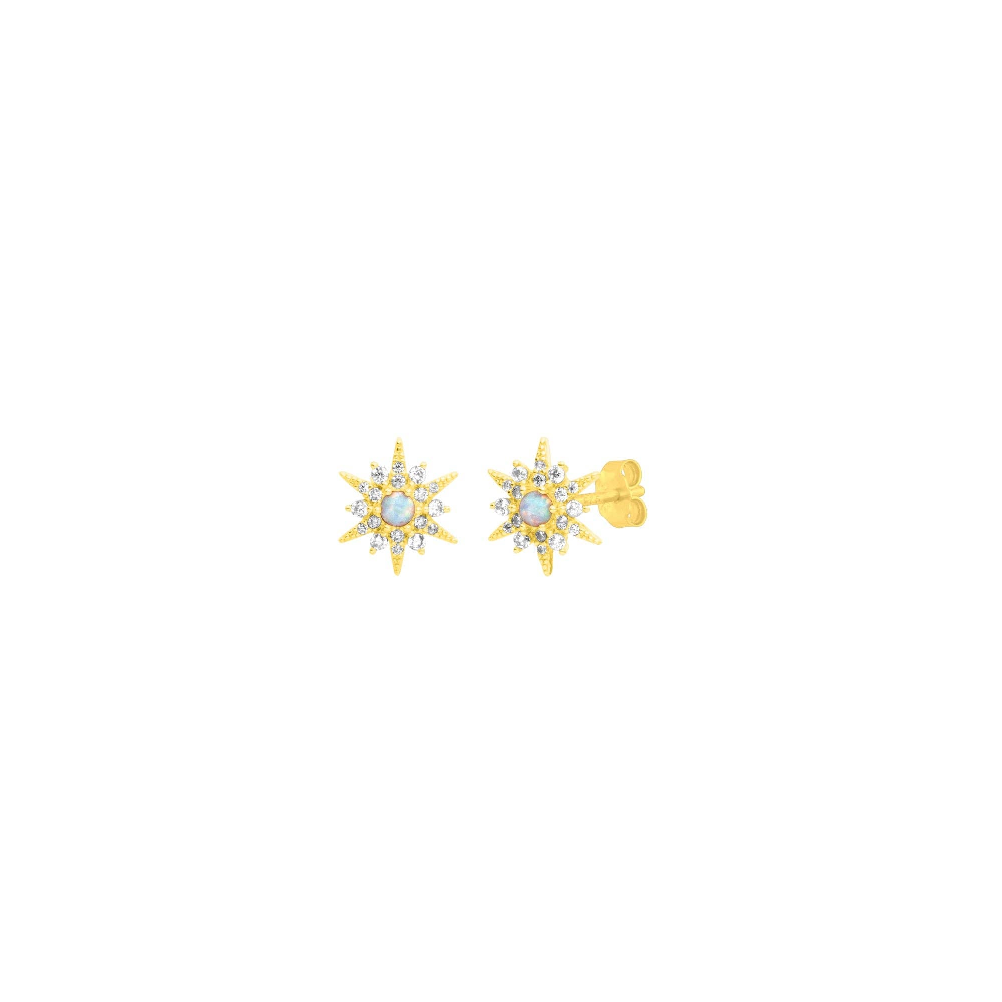 FYB Opal Starburst Studs Gold