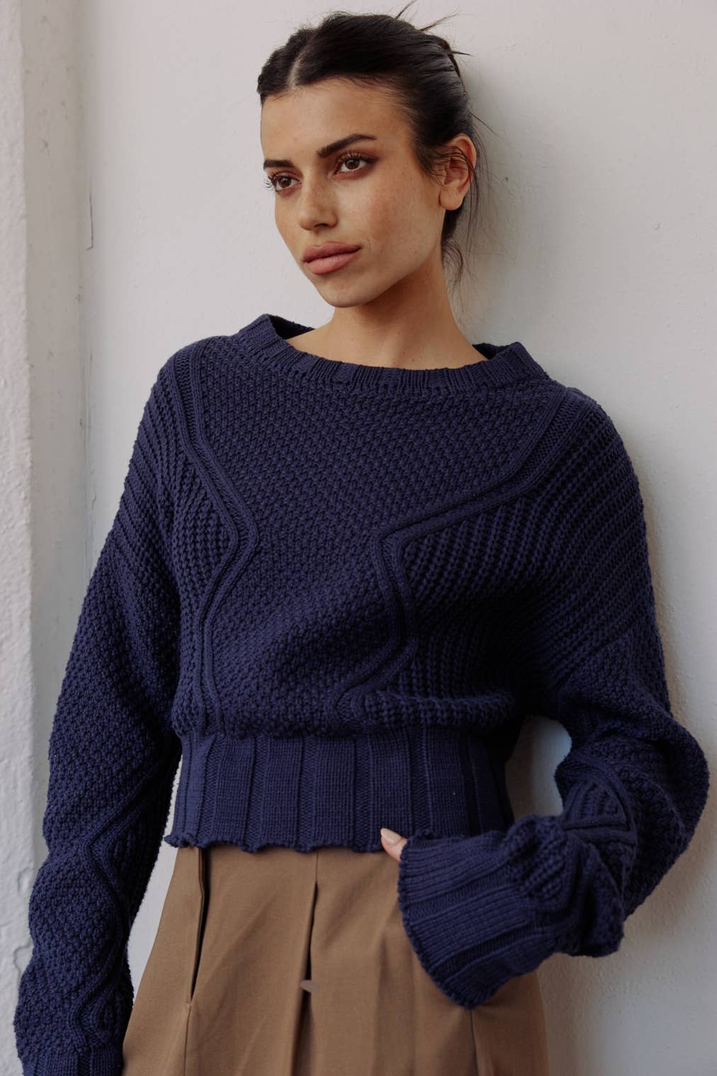 All Row Sadie Sweater | Textured Cropped Sweater