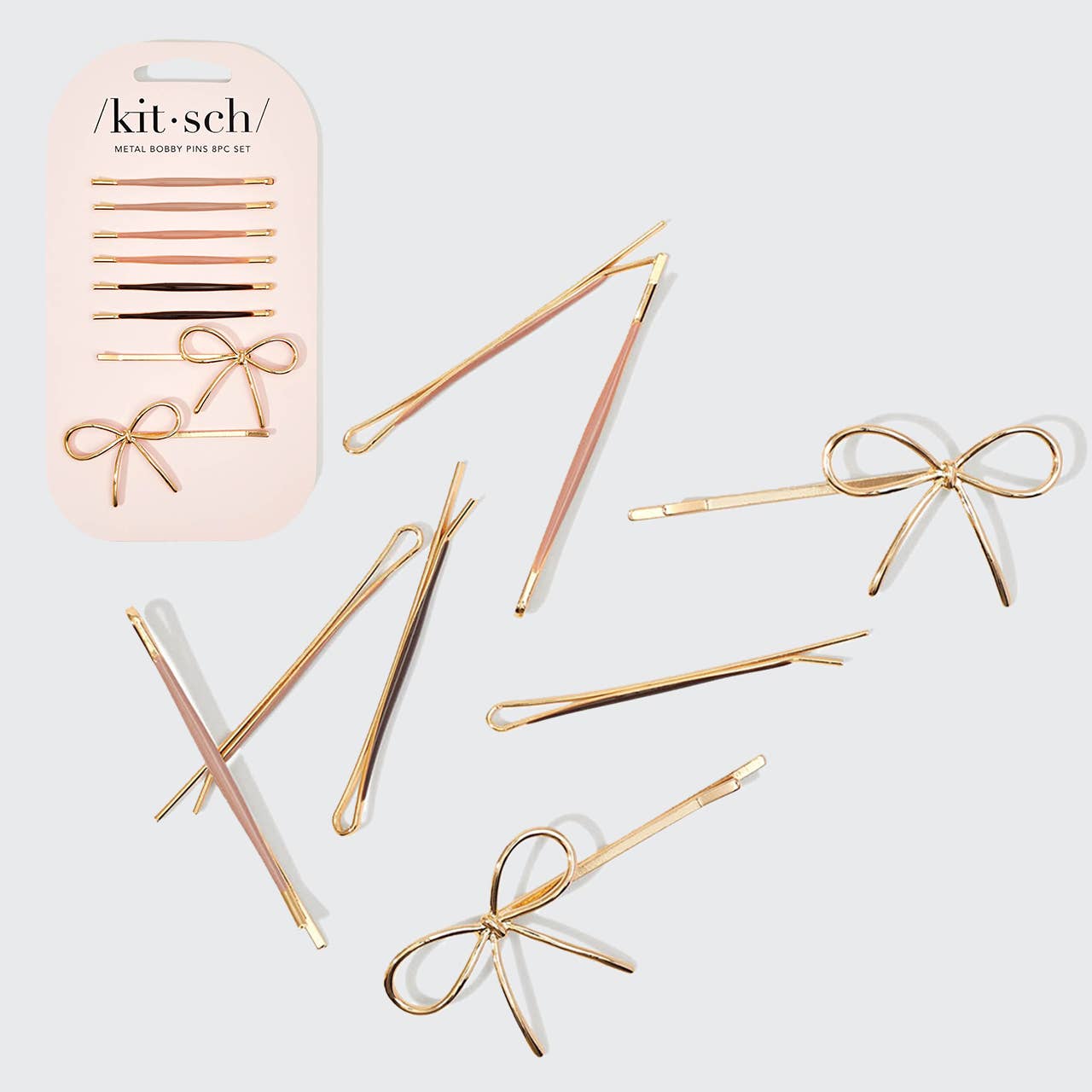 Kitsch Metal Bobby Pins 8pc Set